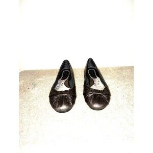 Børn Brown- Metalic- Pewter- Bronze Ballet Flat Leather   Size 6  (36.5 EUR)
